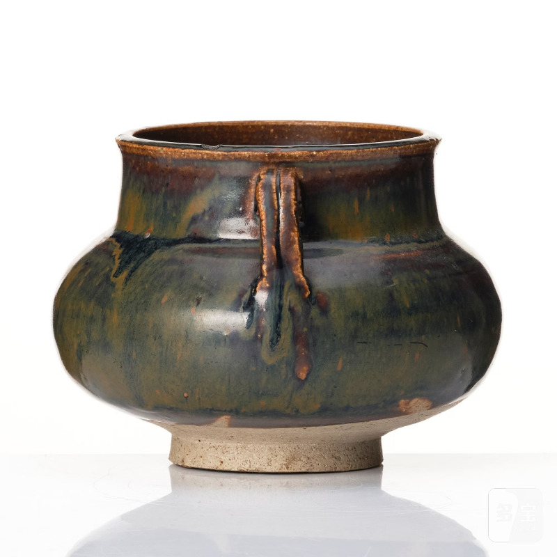 A black and brown glazed stoneware jar, - 图10